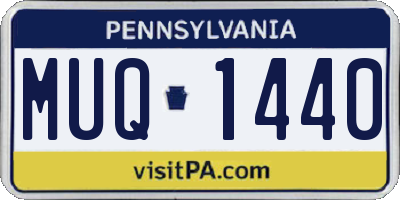 PA license plate MUQ1440