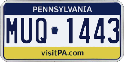 PA license plate MUQ1443