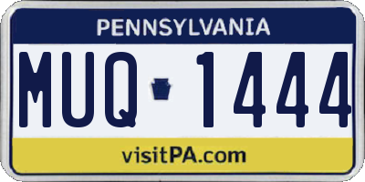 PA license plate MUQ1444