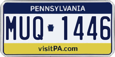 PA license plate MUQ1446