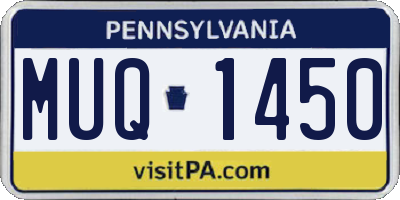 PA license plate MUQ1450
