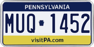 PA license plate MUQ1452