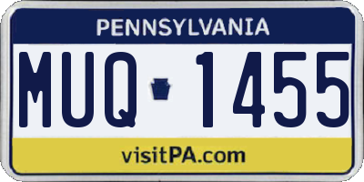 PA license plate MUQ1455