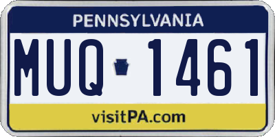 PA license plate MUQ1461