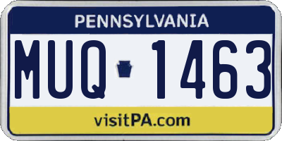 PA license plate MUQ1463
