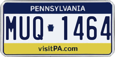PA license plate MUQ1464