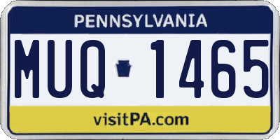 PA license plate MUQ1465