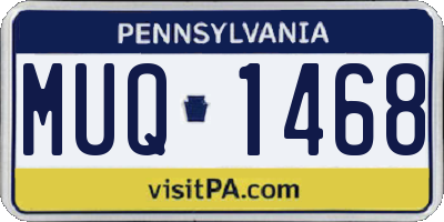 PA license plate MUQ1468