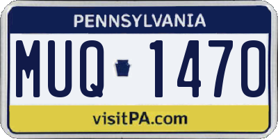 PA license plate MUQ1470