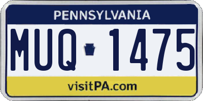 PA license plate MUQ1475