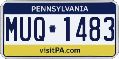 PA license plate MUQ1483
