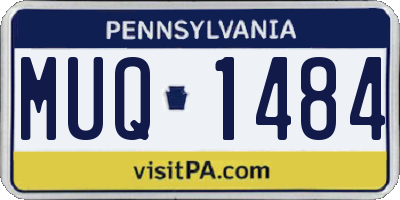 PA license plate MUQ1484