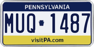 PA license plate MUQ1487