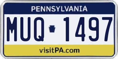 PA license plate MUQ1497