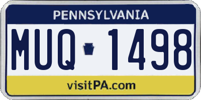 PA license plate MUQ1498