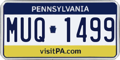 PA license plate MUQ1499