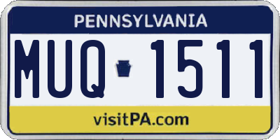 PA license plate MUQ1511