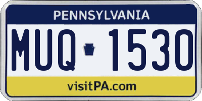 PA license plate MUQ1530