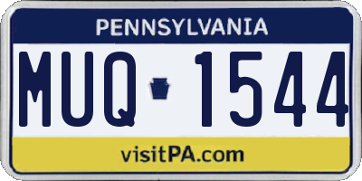 PA license plate MUQ1544