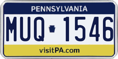PA license plate MUQ1546