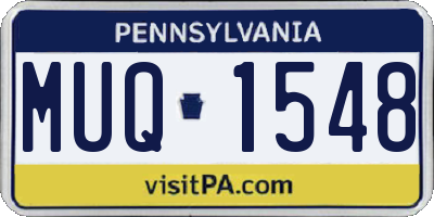 PA license plate MUQ1548