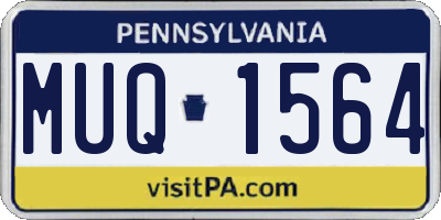 PA license plate MUQ1564