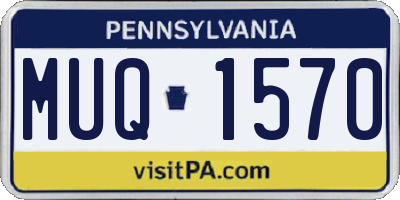 PA license plate MUQ1570