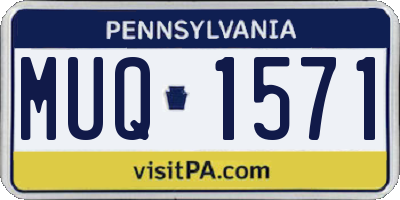 PA license plate MUQ1571