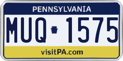 PA license plate MUQ1575