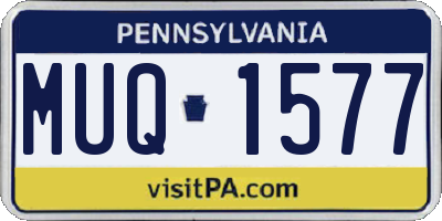 PA license plate MUQ1577
