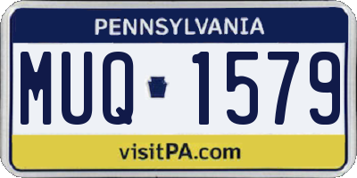 PA license plate MUQ1579
