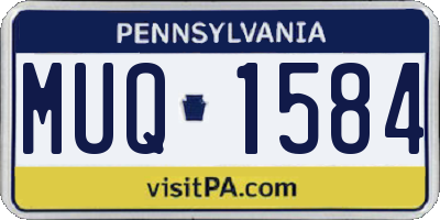 PA license plate MUQ1584