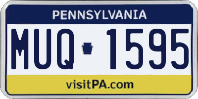 PA license plate MUQ1595