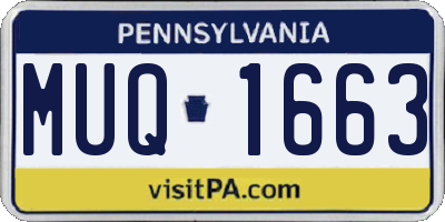 PA license plate MUQ1663