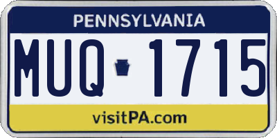 PA license plate MUQ1715