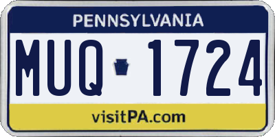 PA license plate MUQ1724