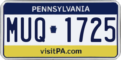 PA license plate MUQ1725