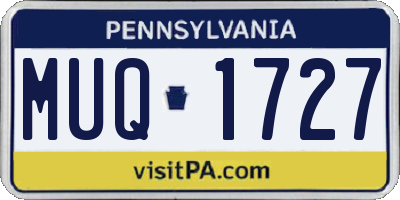 PA license plate MUQ1727