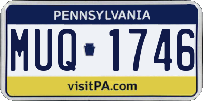 PA license plate MUQ1746