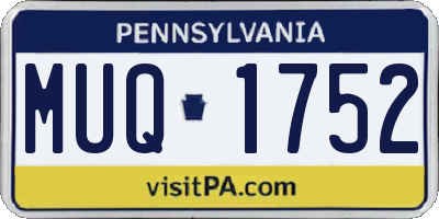 PA license plate MUQ1752