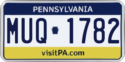 PA license plate MUQ1782