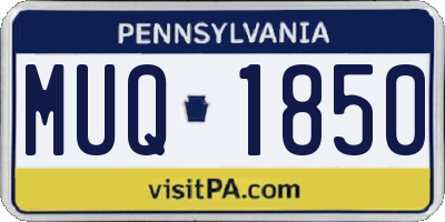 PA license plate MUQ1850