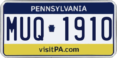 PA license plate MUQ1910