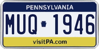 PA license plate MUQ1946