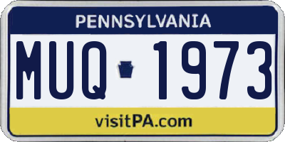 PA license plate MUQ1973