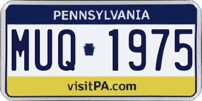 PA license plate MUQ1975