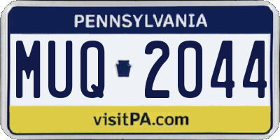 PA license plate MUQ2044