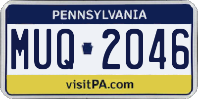 PA license plate MUQ2046