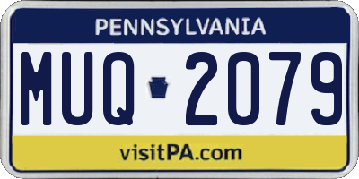 PA license plate MUQ2079
