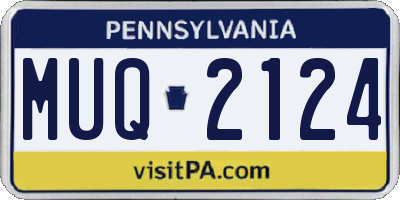 PA license plate MUQ2124